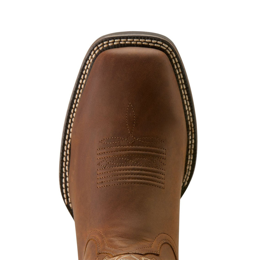 Ariat Mens Western Big Rig Wide Square Toe Cowboy Boot – Comfortable Durable Leather Work Boot